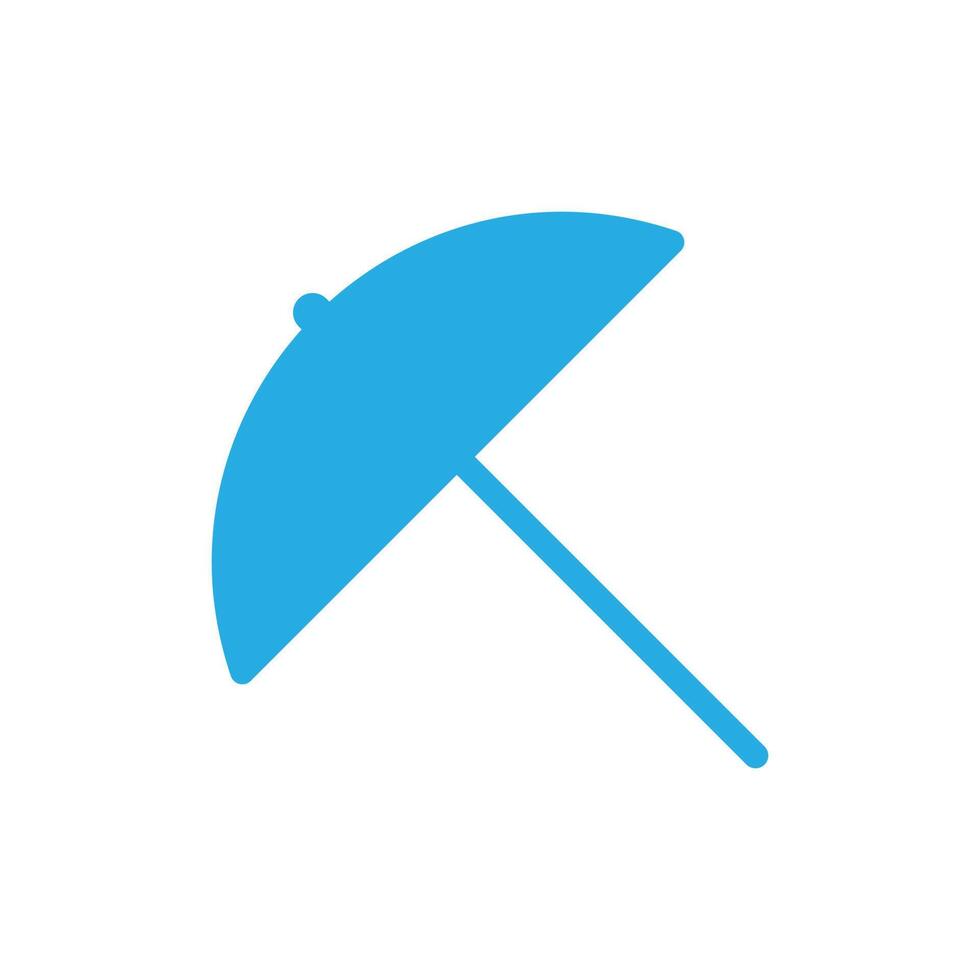 eps10 blå vektor paraplyikon eller logotyp i enkel platt trendig modern stil isolerad på vit bakgrund