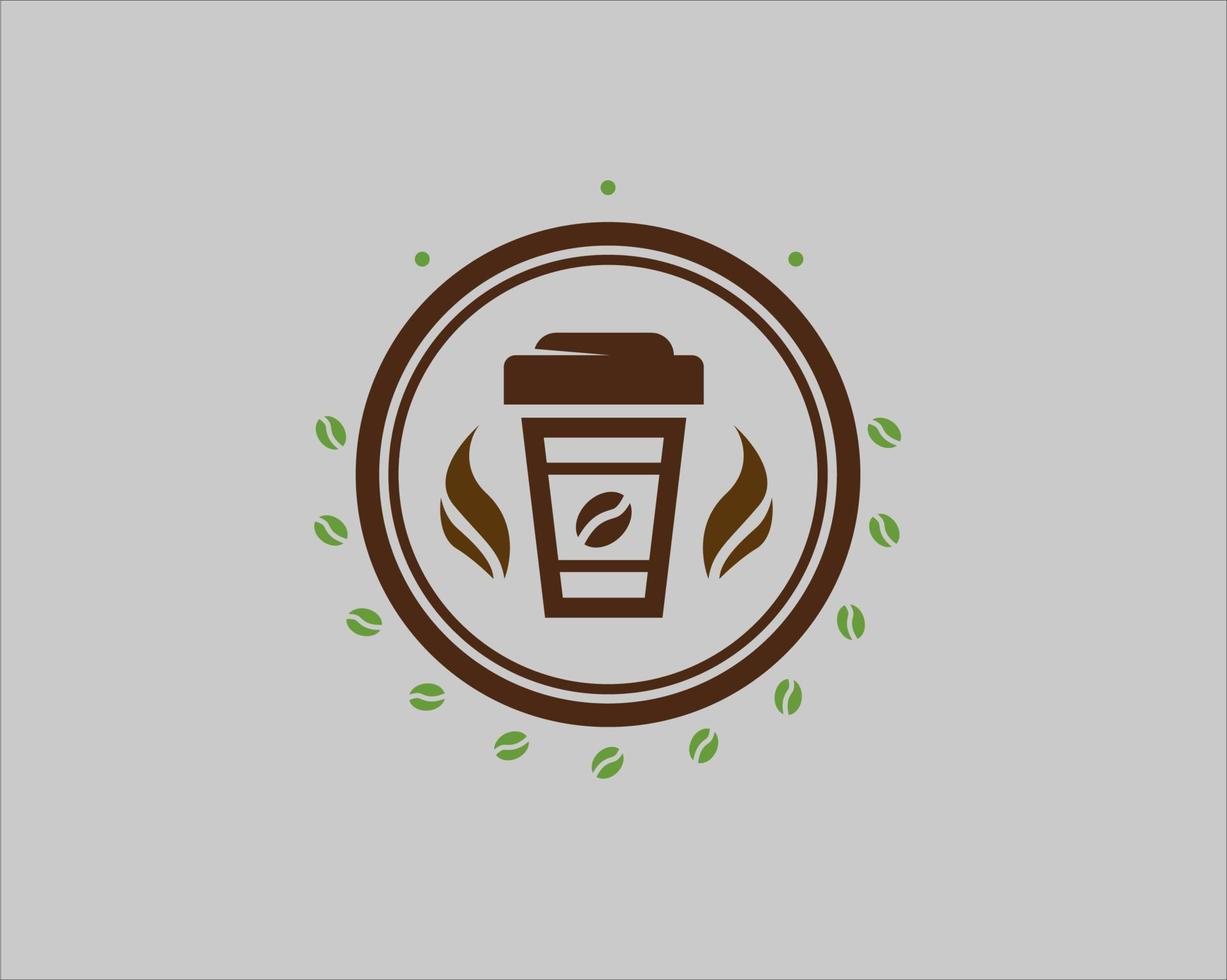 kaffekopp vektor logotypdesign