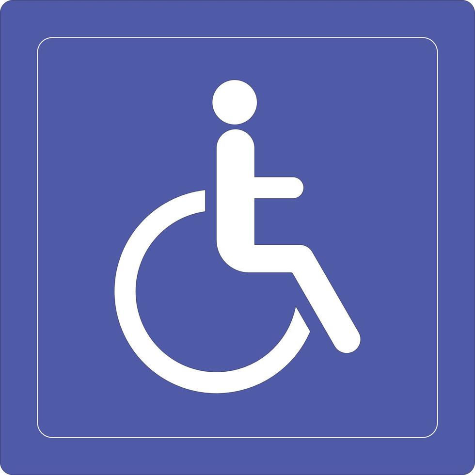 Behindertenparkschild auf weißer Behinderung vektor