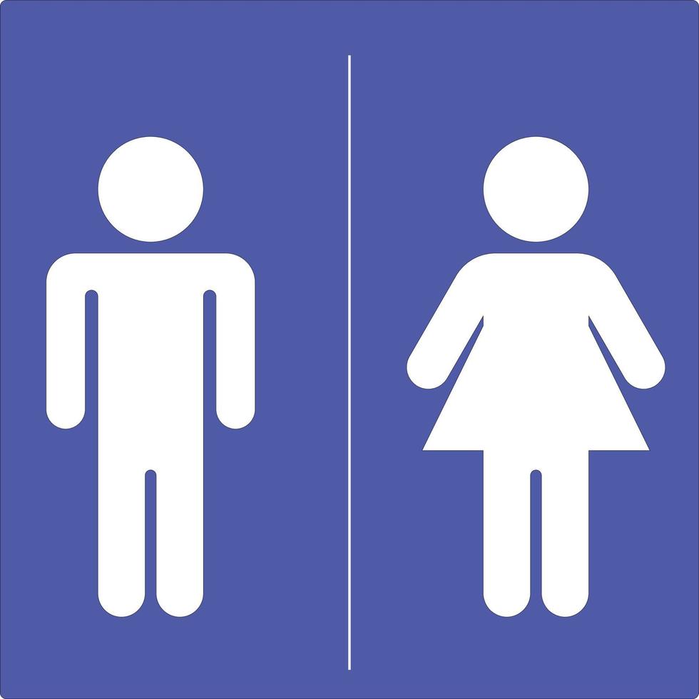 Männer- und Frauentoilettengeschlechtszeichen Dame und Herr vektor