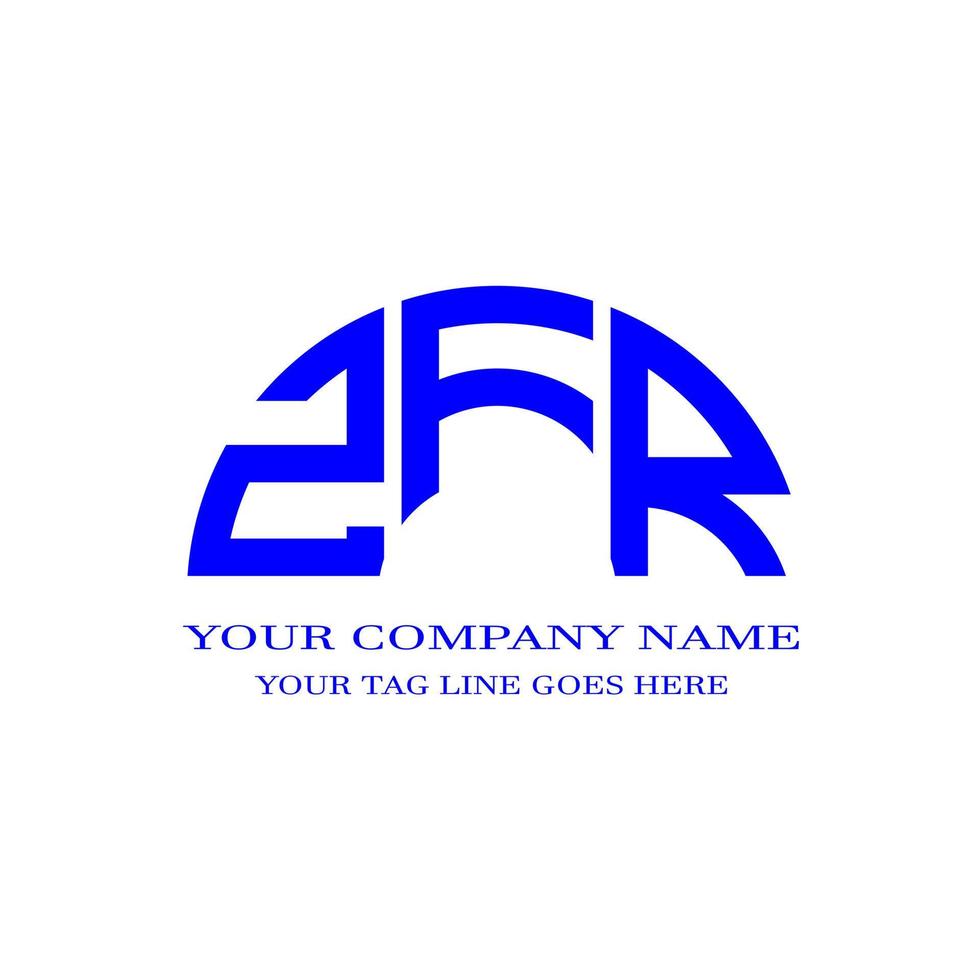 zfr Brief Logo kreatives Design mit Vektorgrafik vektor