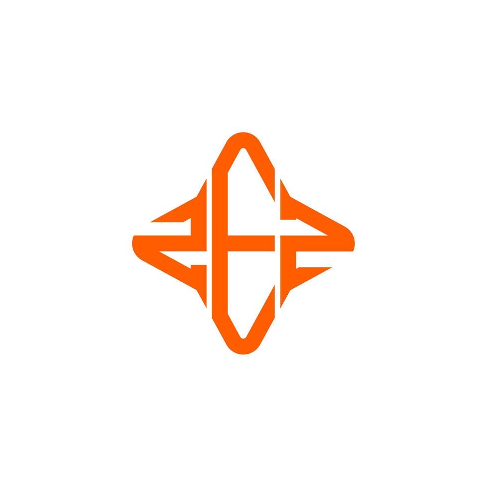 Zez letter logotyp kreativ design med vektorgrafik vektor