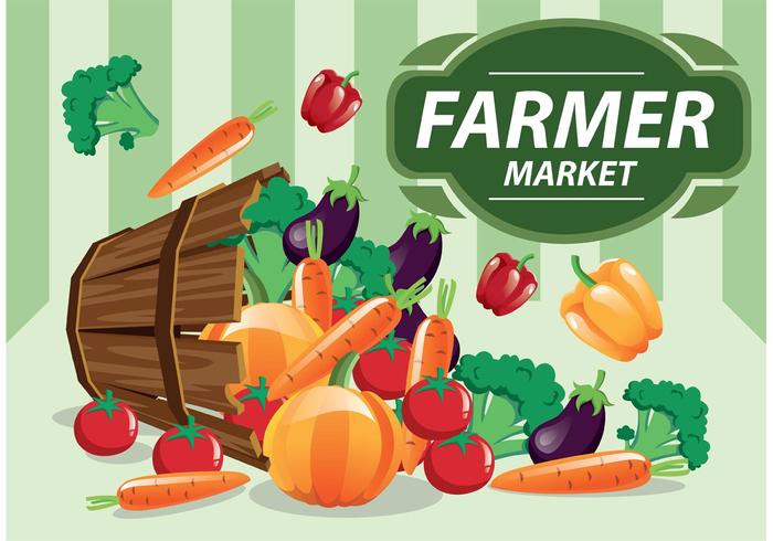 Farmers Market Vector Produce