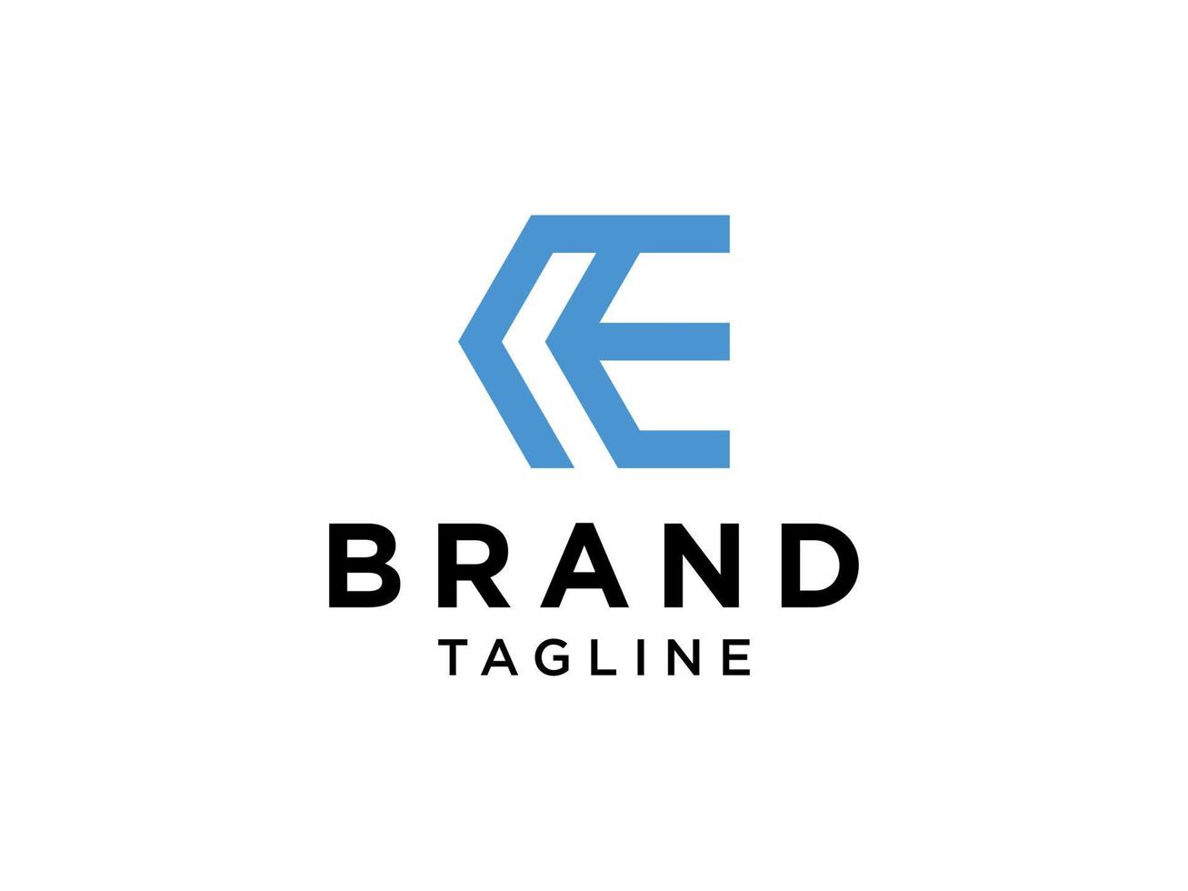 abstrakt första bokstaven e logotyp. blå linjär stil med linjekombination. användbar för företags- och tekniklogotyper. platt vektor logotyp designmall element.