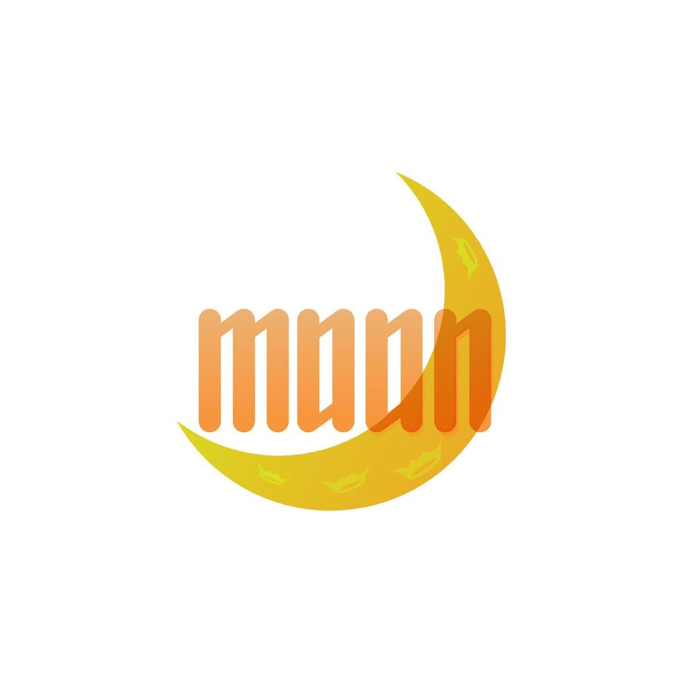 Mond-Logo-Typ-Design-Vorlage vektor