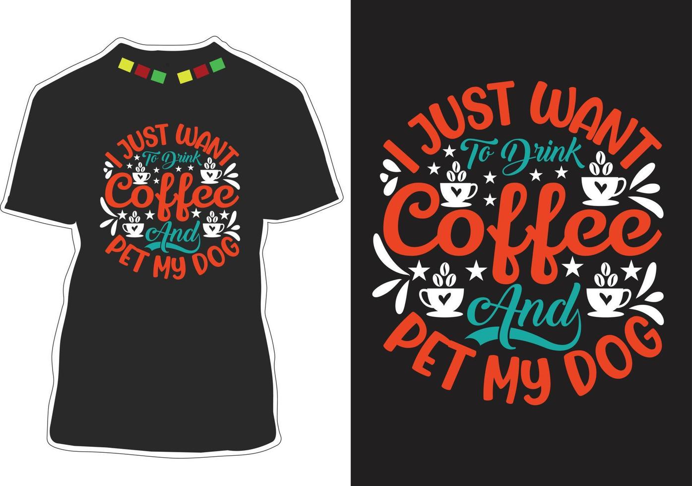 Kaffee zitiert T-Shirt-Design vektor