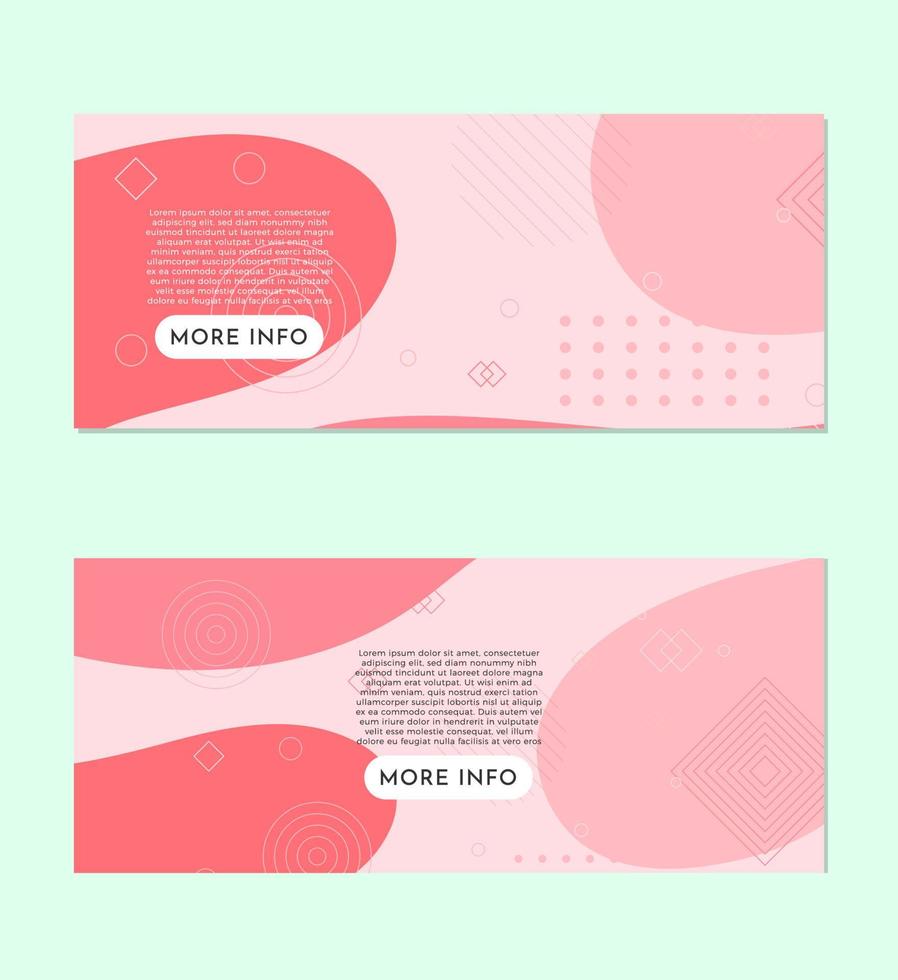 abstrakte saubere rosa Banner-Set-Design-Vorlage vektor