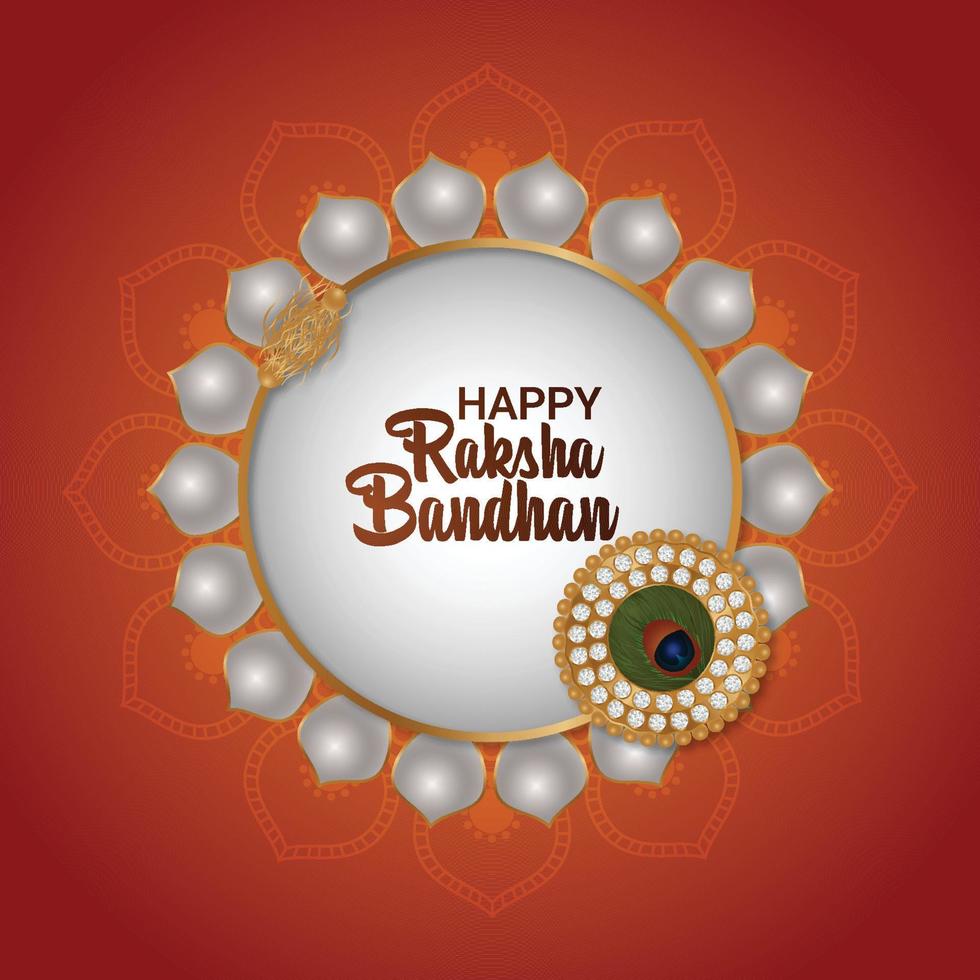 kreativ rakhi för glad indisk festival glad raksha bandhan vektor