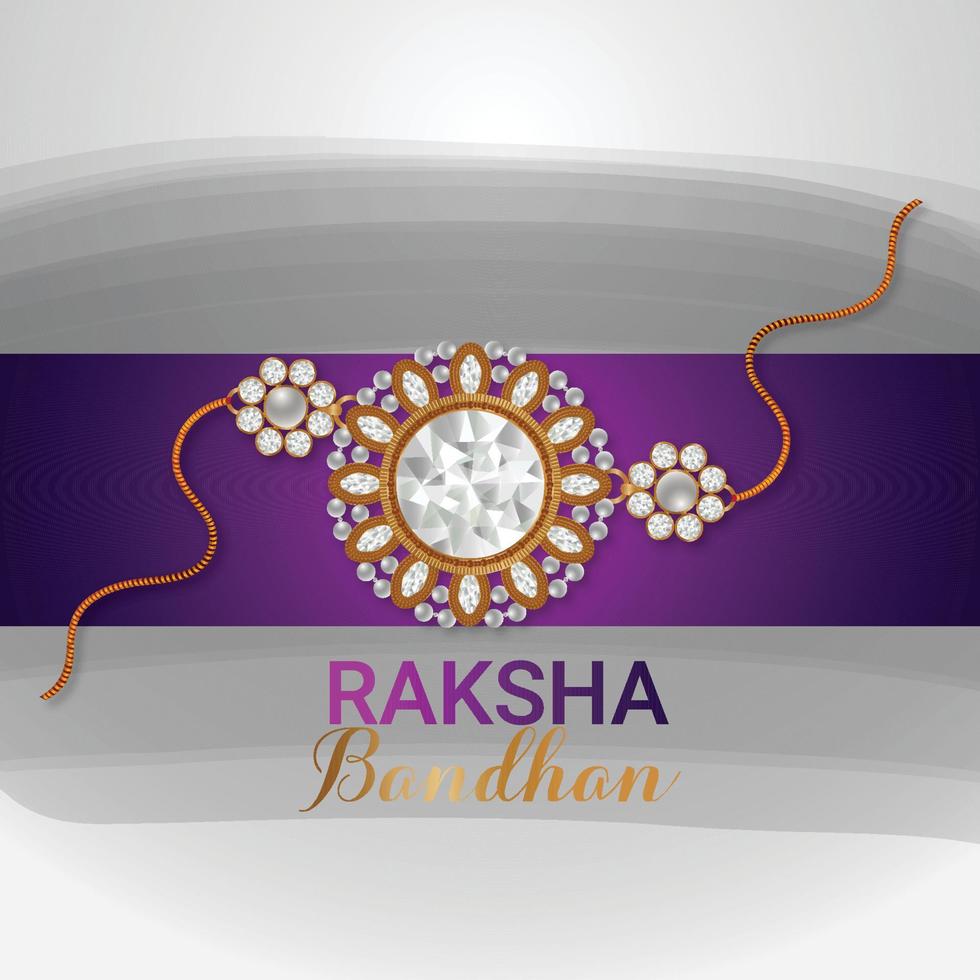 glückliche Raksha Bandha-Grußkarte vektor