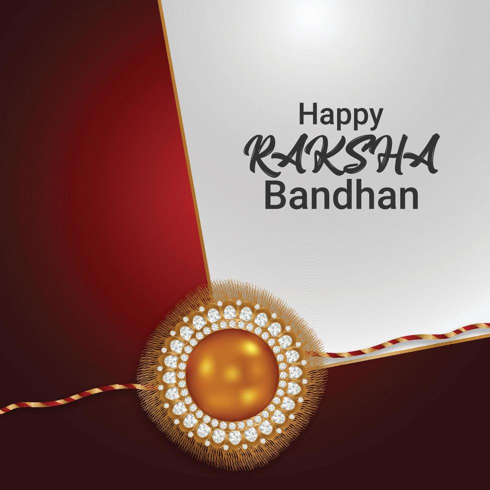 kreatives rakhi für fröhliches indisches festival fröhliches raksha bandhan vektor
