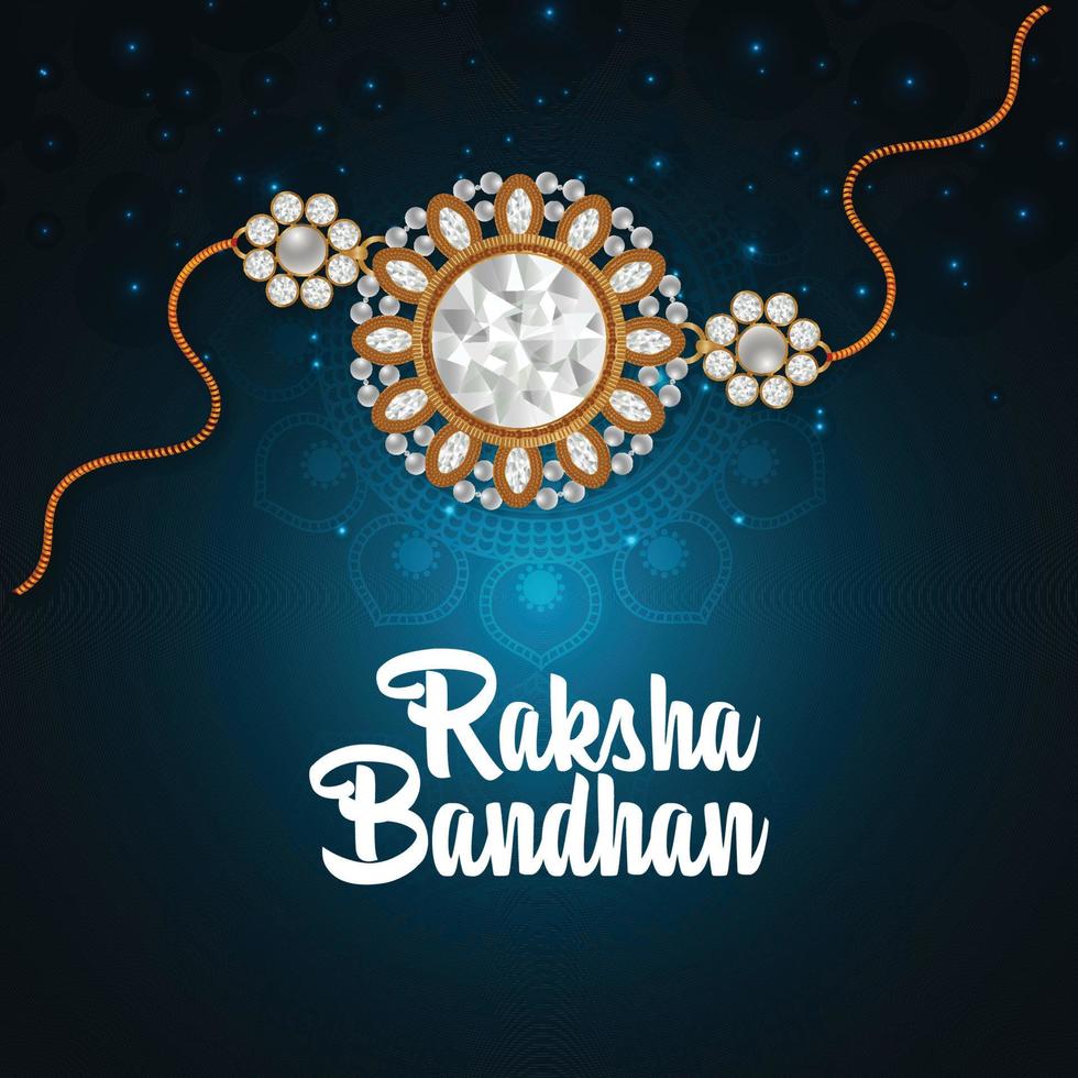 kreativ rakhi för glad indisk festival glad raksha bandhan vektor