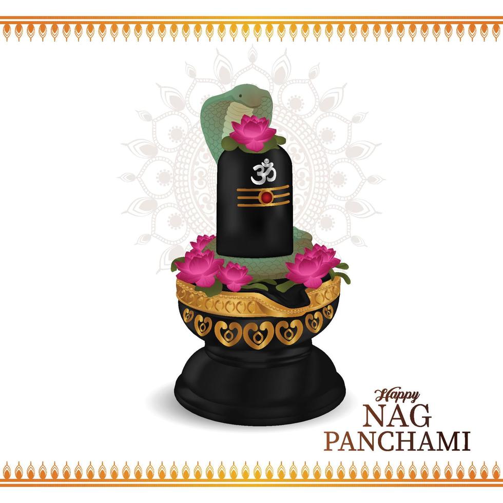 fröhliches nagpanchami indisches festivaldesign vektor