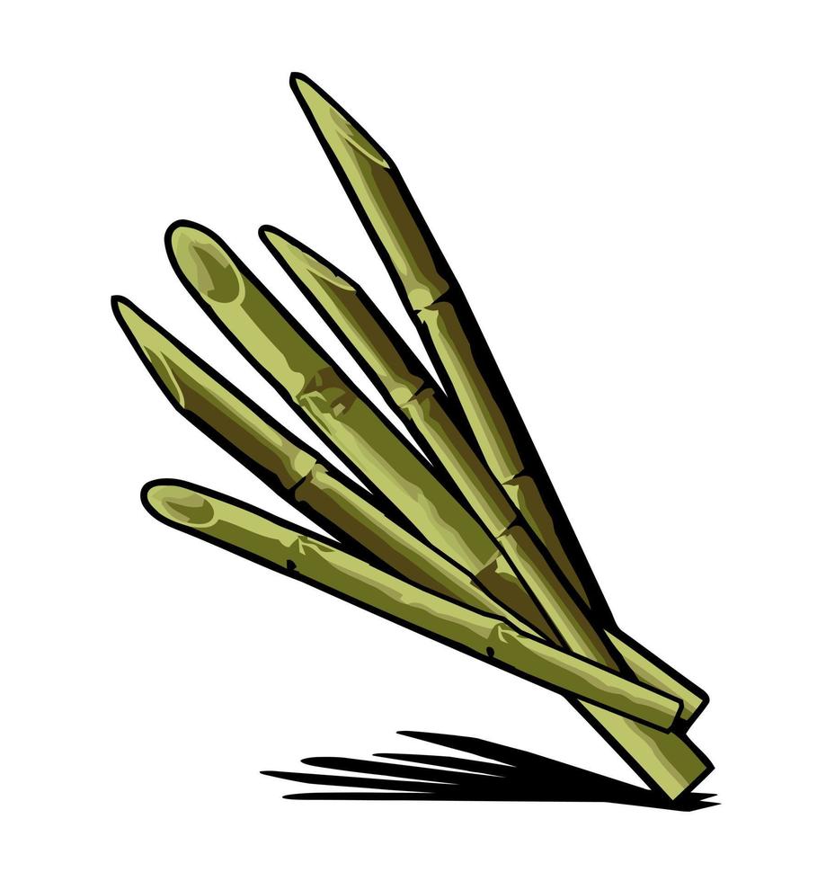 spetsig bambu för vektor