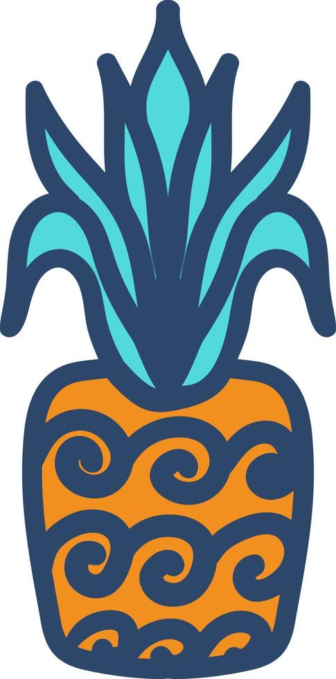 frische Ananas handgezeichnete Vektorillustration vektor