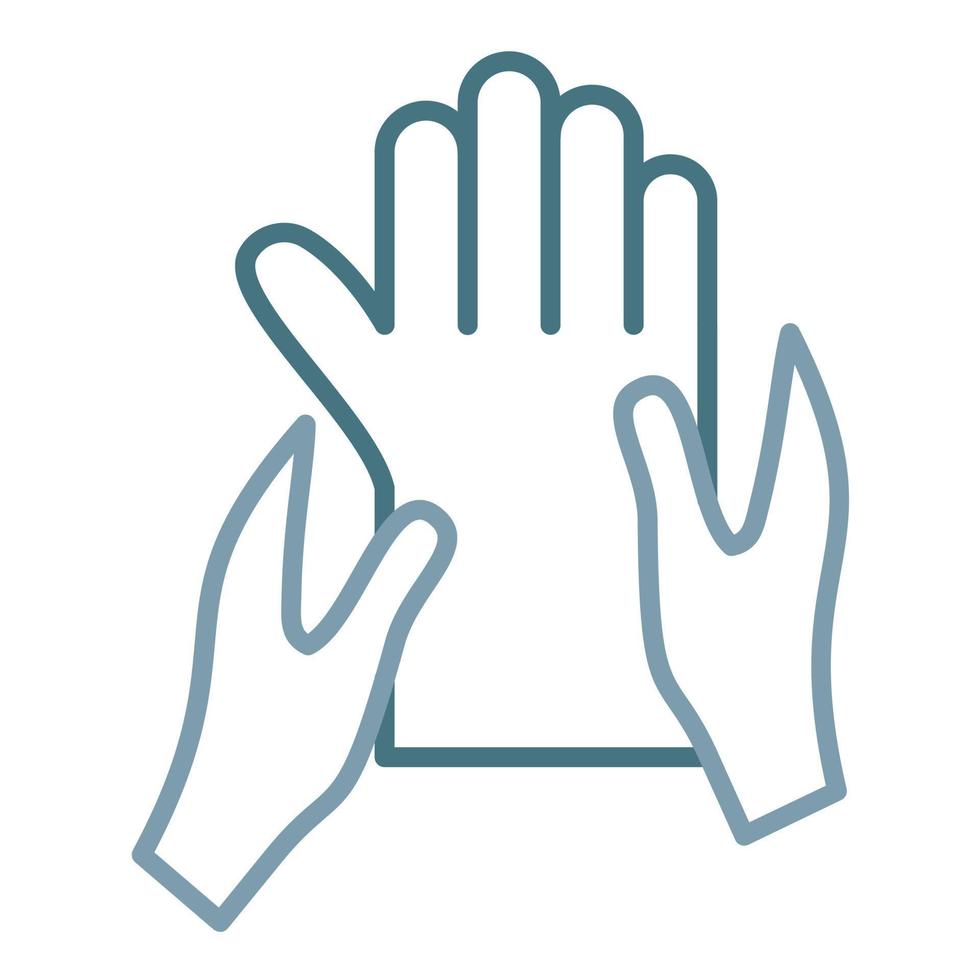 Handmassagelinie zweifarbiges Symbol vektor