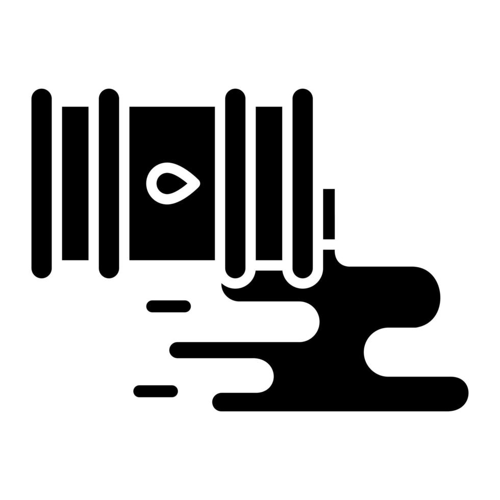 Glyphen-Symbol für Ölverschmutzungen vektor