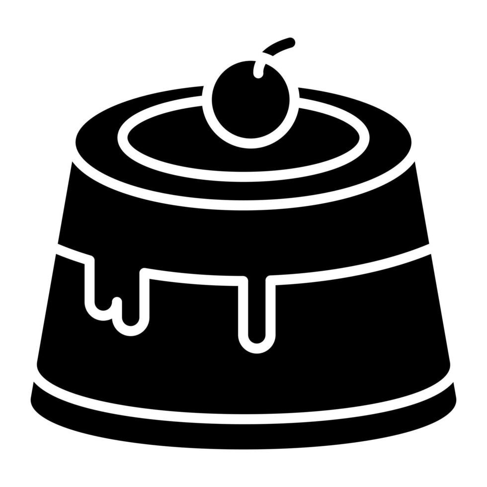 Pudding-Glyphe-Symbol vektor