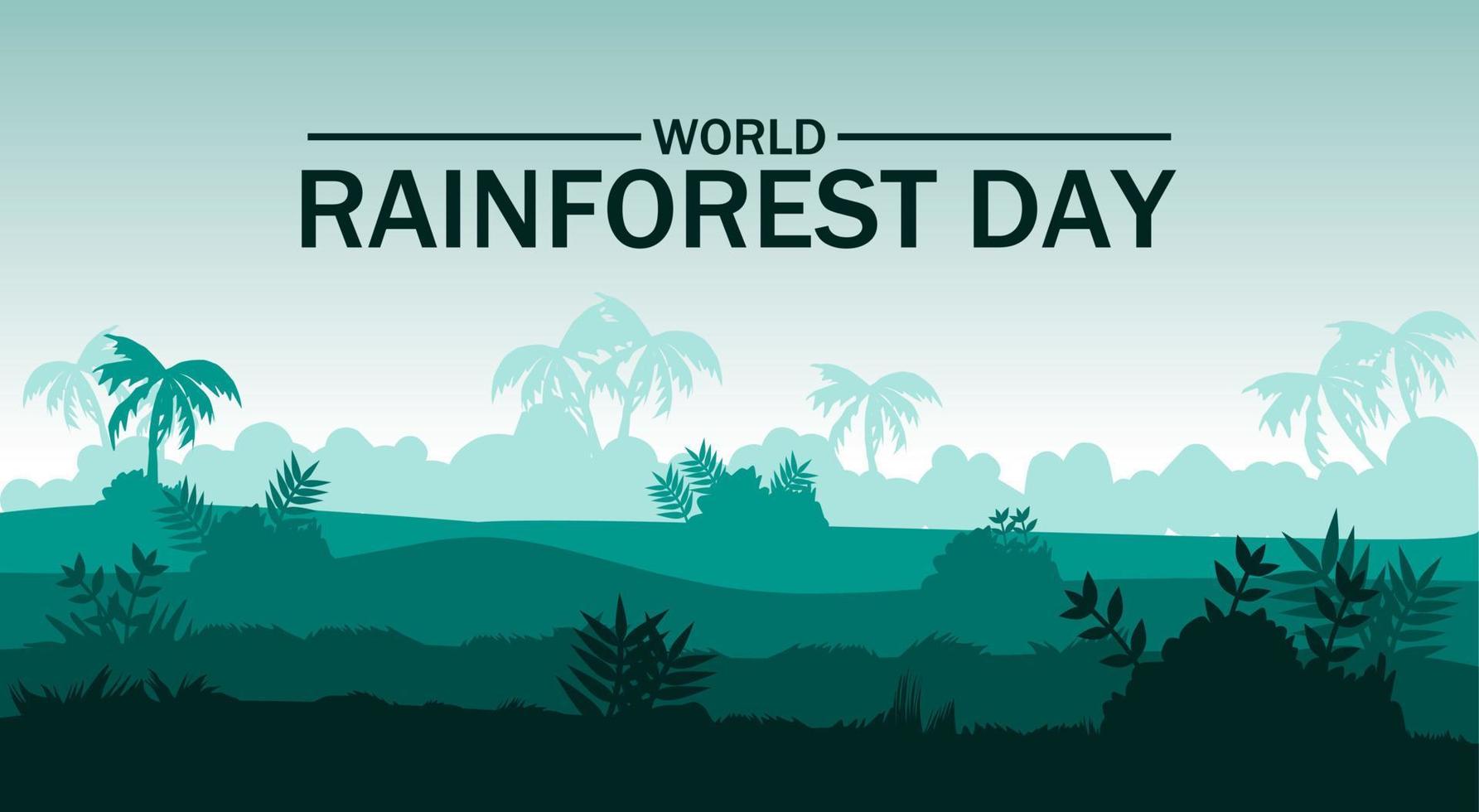 världen regnskogsdagen tema vektorillustration. vektor