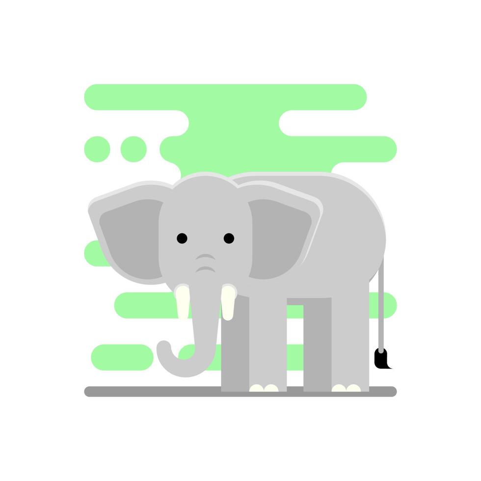 ein elefant steht logo-illustrationsvektor vektor