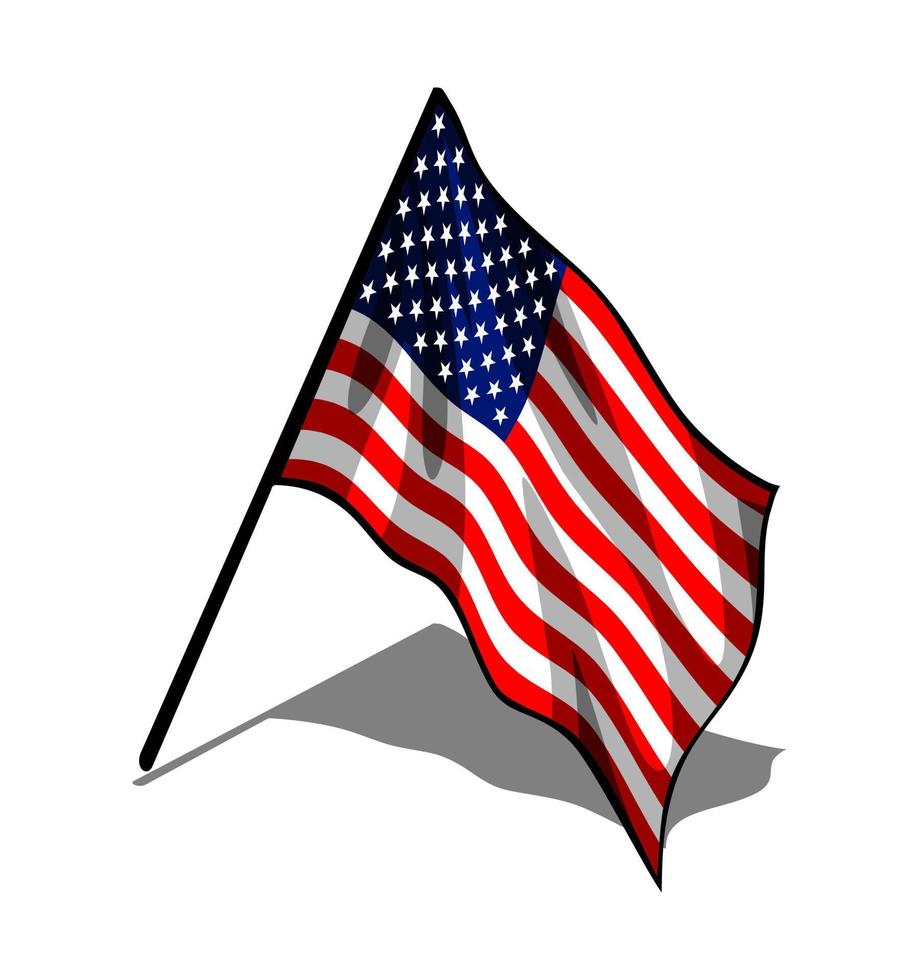 amerikanischer Flaggenvektor vektor