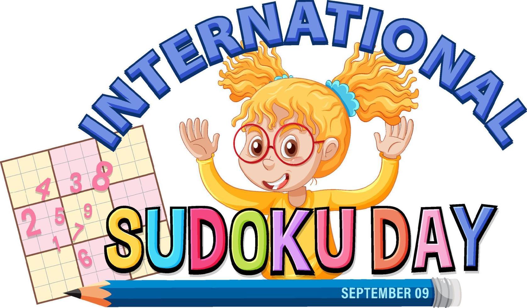 Bannerdesign für den internationalen Sudoku-Tag vektor