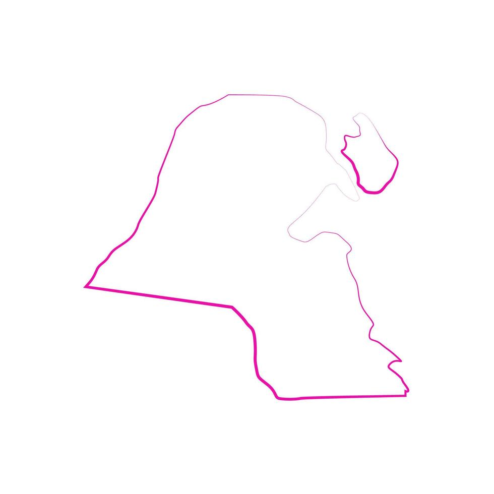 Kuwait-Karte illustriert vektor