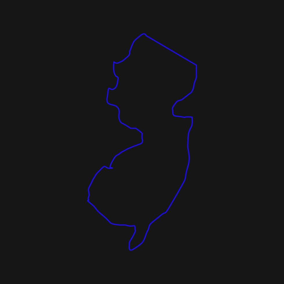 New-Jersey-Karte illustriert vektor