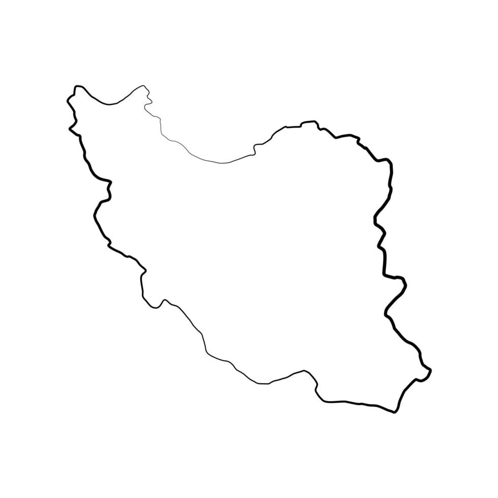 illustrerad Iran karta vektor