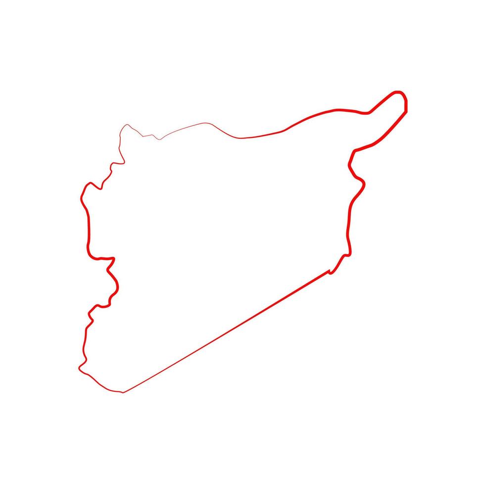 syrien karta illustrerad vektor