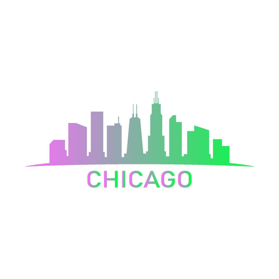 Chicago-Skyline illustriert vektor