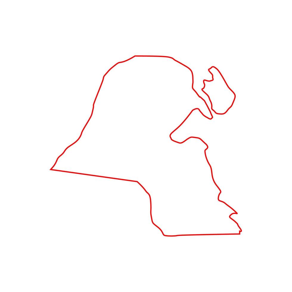 Kuwait-Karte illustriert vektor