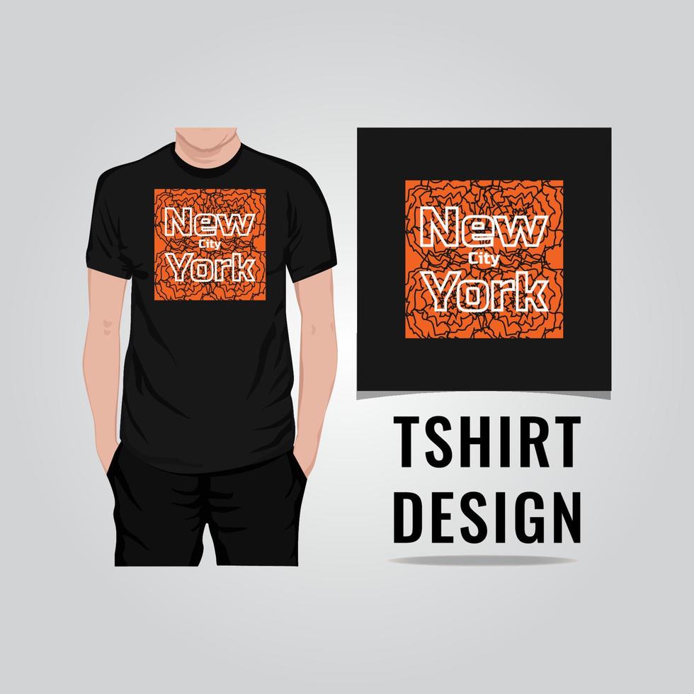 New York City T-Shirt Design-Vektor-Illustration vektor