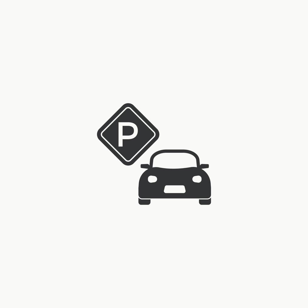 Parkplatz Symbol Grafikdesign Vektor Illustration