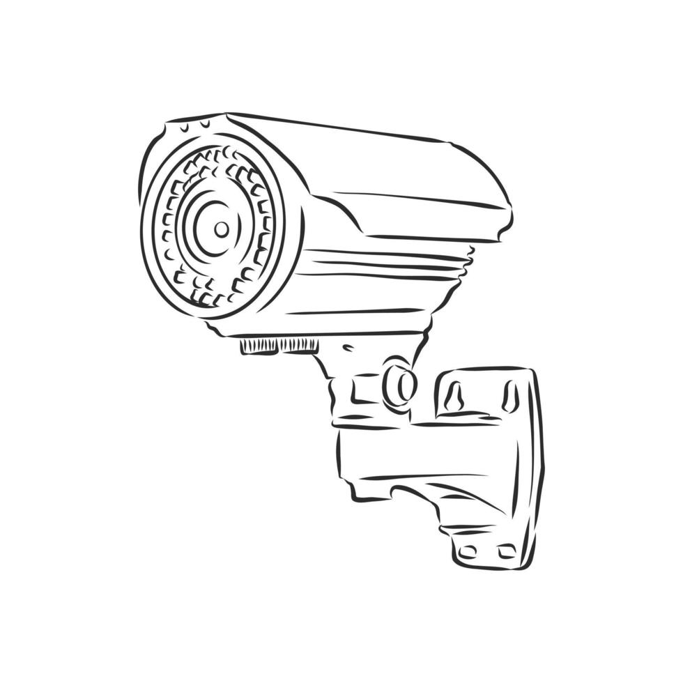 Überwachungskamera-Vektorskizze vektor