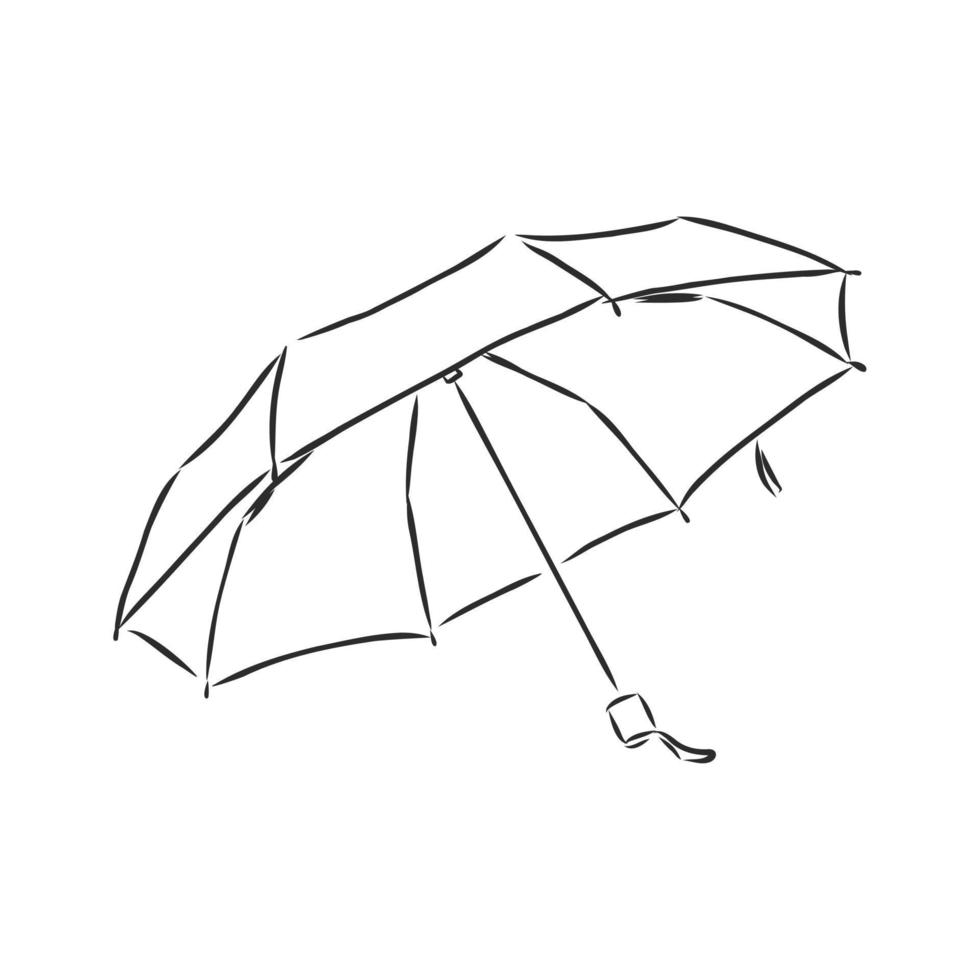 Regenschirm-Vektorskizze vektor