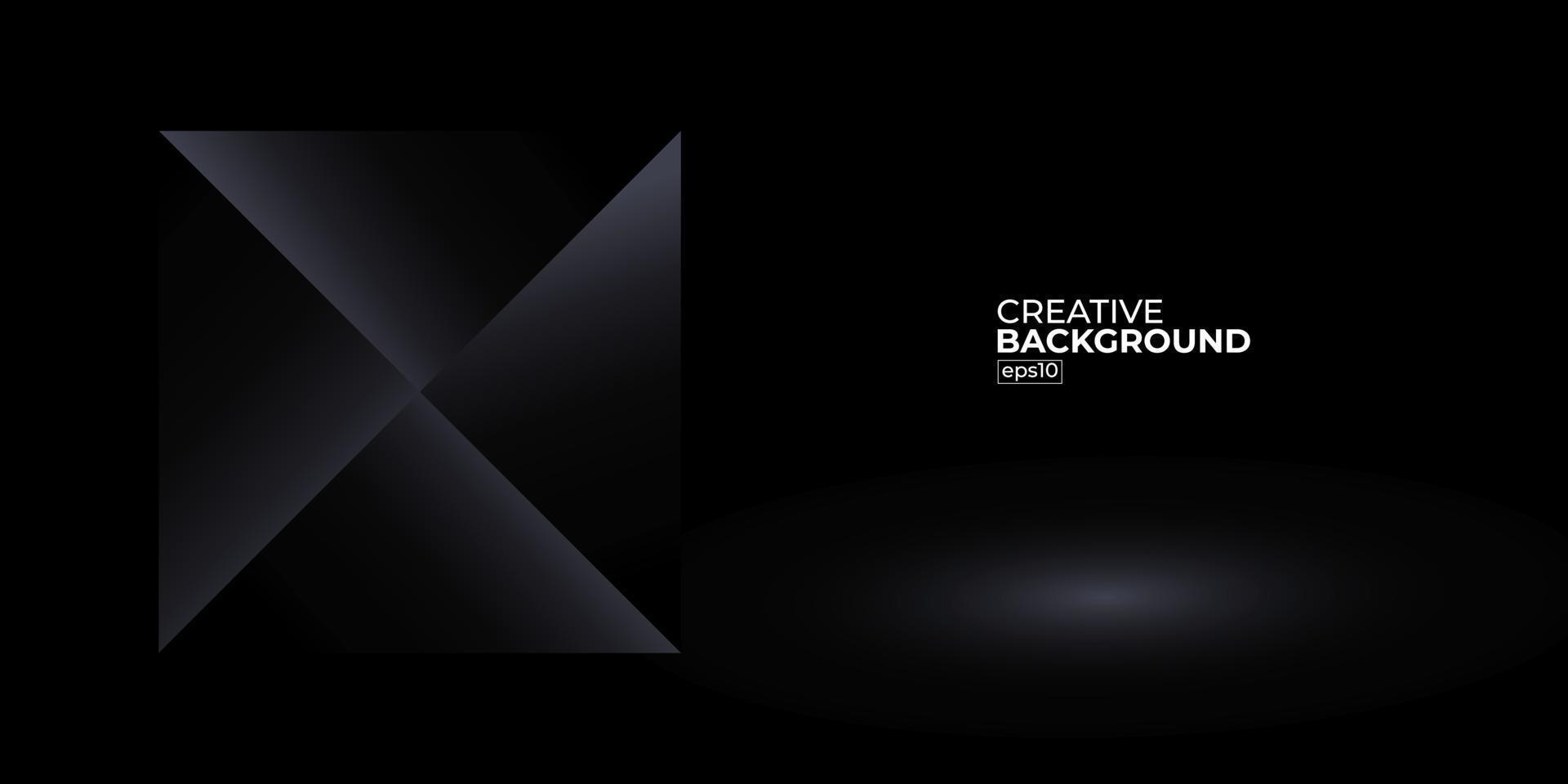 schwarzer erstklassiger abstrakter hintergrund mit geometrischen elementen des luxusgradienten. Reichhaltiger Hintergrund für exklusives Design. vektor