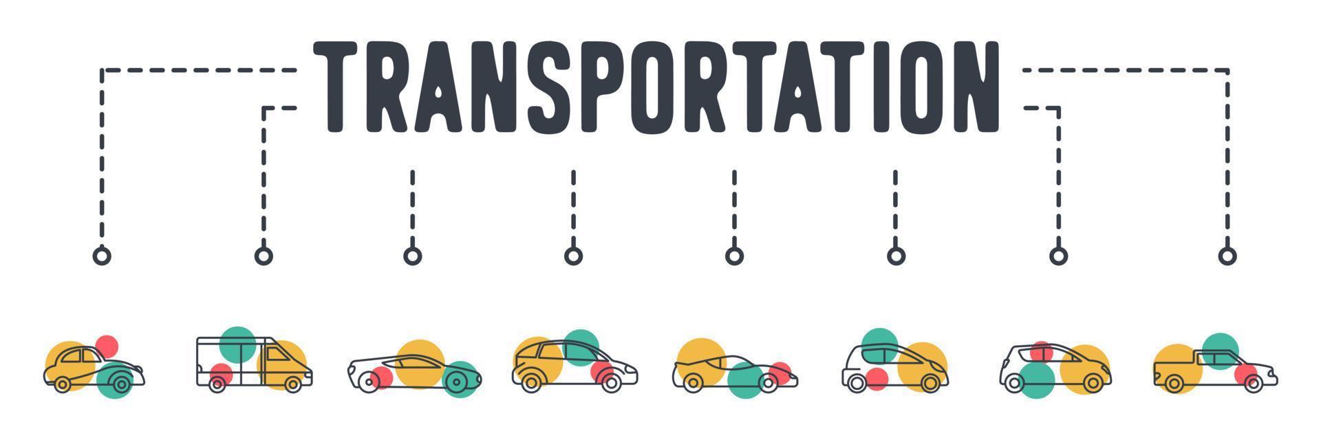 bil transport banner web ikon vektor illustration koncept.