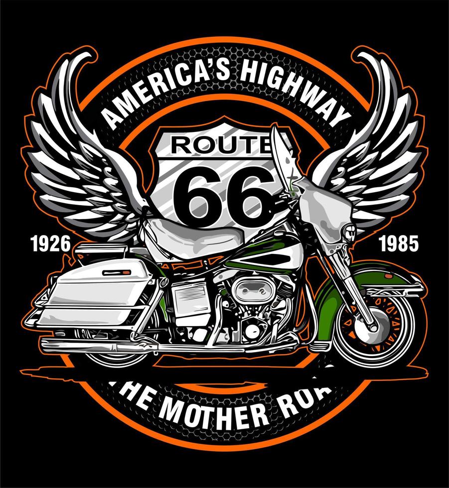 motorcyklar route 66 symbol vektor