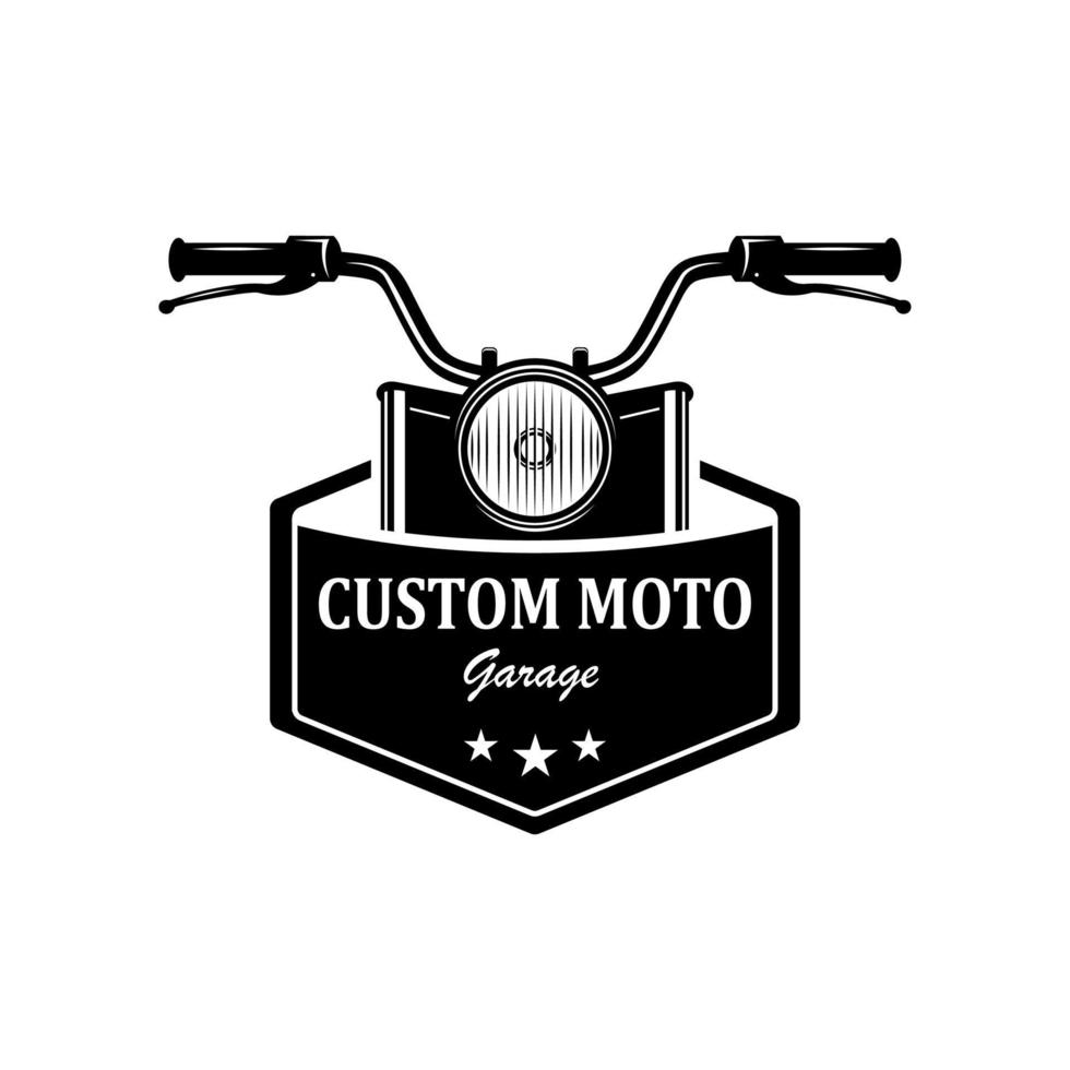 motorcykel klassisk logotyp vektor