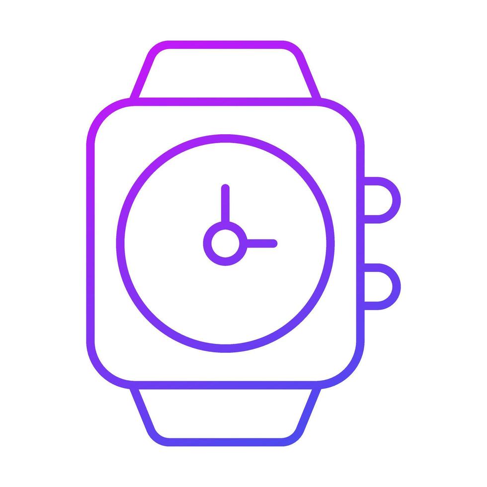 Smart Watch Finanzen im Zusammenhang mit Vektorliniensymbol. editierbarer Strich Pixel perfekt. vektor
