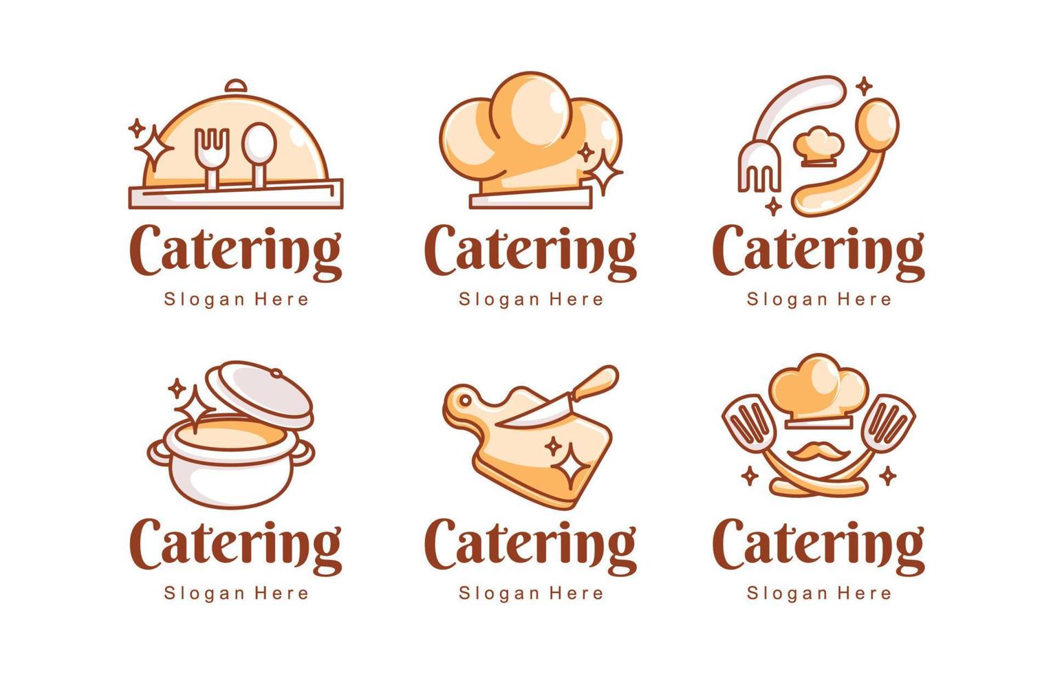 catering logotyp samling vektor