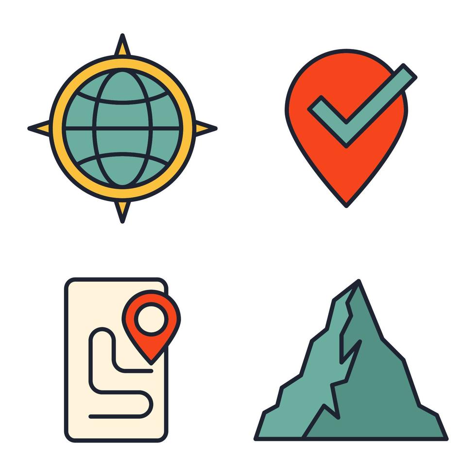 navigeringsuppsättning ikon symbol mall för grafisk och webbdesign samling logotyp vektorillustration vektor