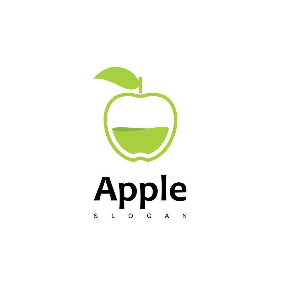 Apfel-Logo-Design-Vektor vektor