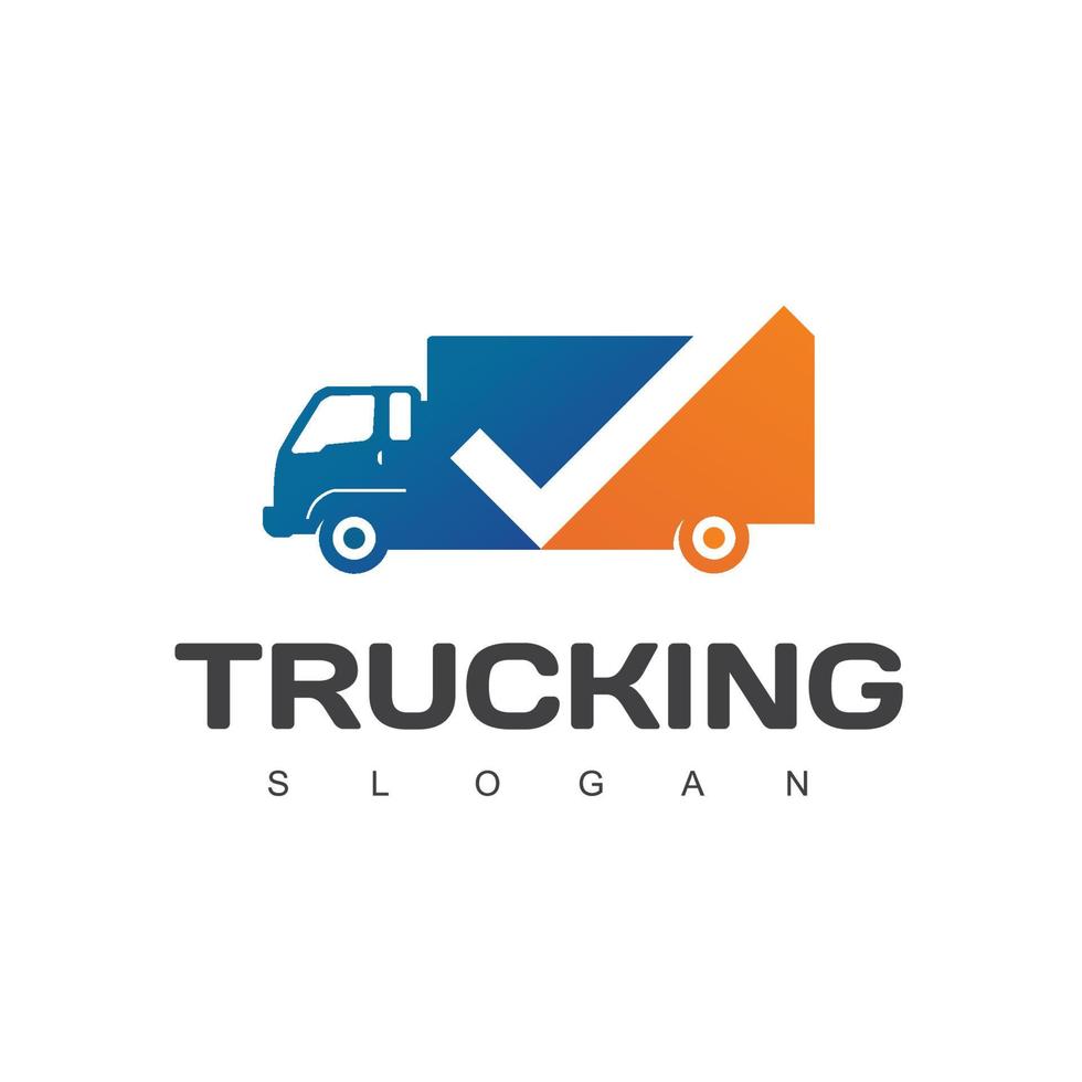 Designvorlage für Trucking-, Expeditions- und Logistiklogos vektor