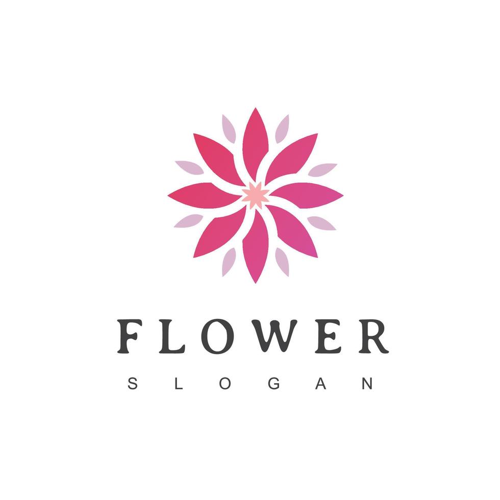 Blumen-Logo. florale Ikone. florales Emblem. Kosmetik, Spa, Hotel, Schönheitssalon, Dekoration, Boutique-Logo. vektor