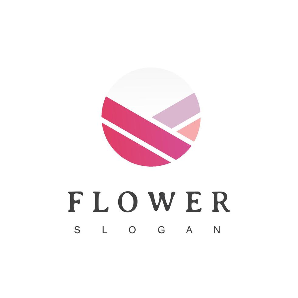 blomma logotyp. blommig ikon. blommigt emblem. kosmetika, spa, hotell, skönhetssalong, dekoration, boutiquelogotyp. vektor