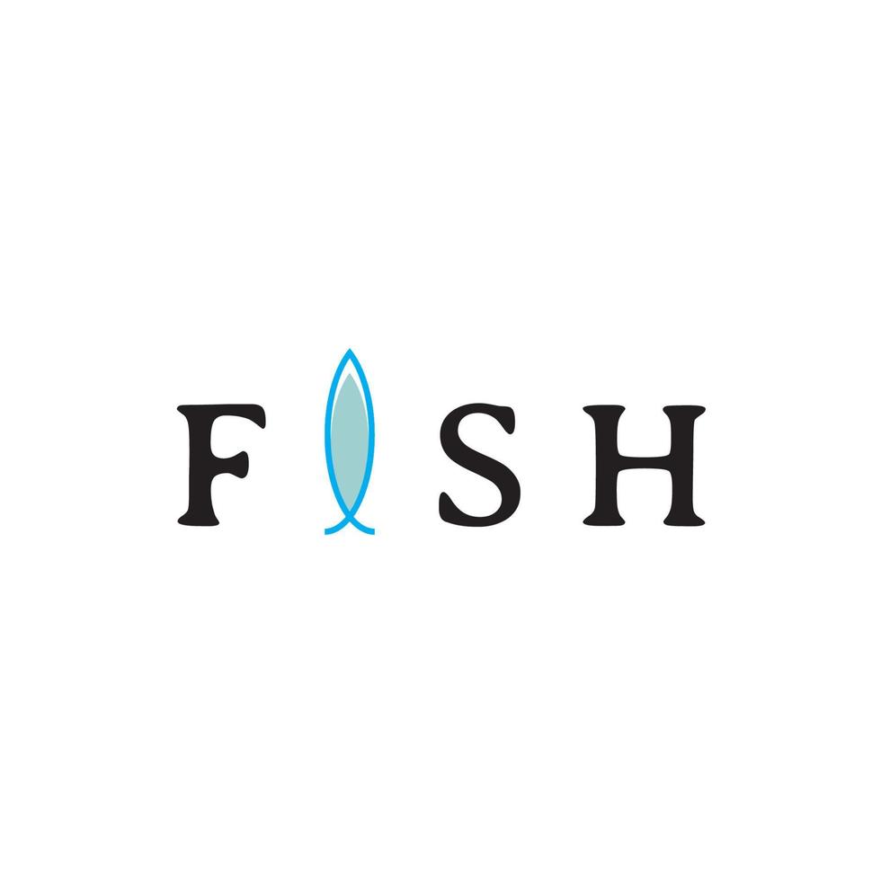 Fisch-Logo-Design-Vorlage, Fischrestaurant-Logo, Fischfarm-Symbol vektor