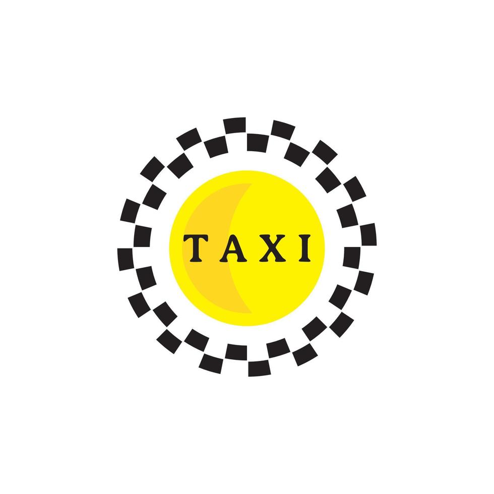 taxi logotyp isolerad på vit bakgrund. taxiservice varumärke design. vektor