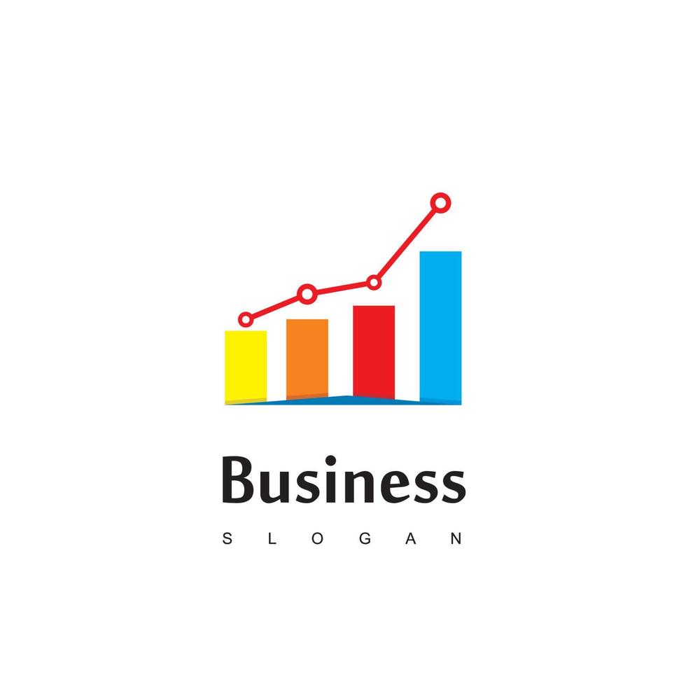 Geschäftslogo mit gutem Fortschrittsdiagramm für Unternehmen oder Vertriebsunternehmen vektor