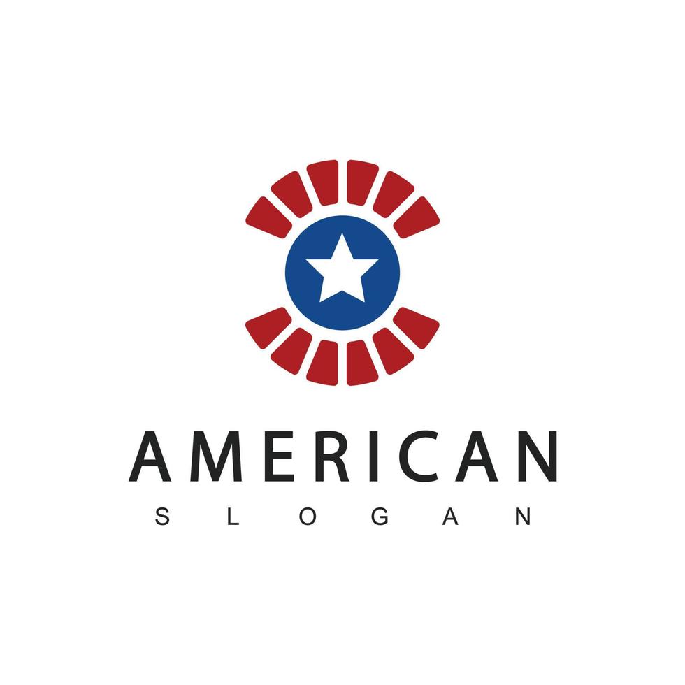 amerikansk logotypdesignmall, lämplig för militär, säkerhet, klädlinje, sportlag, patriotisk etc. vektor